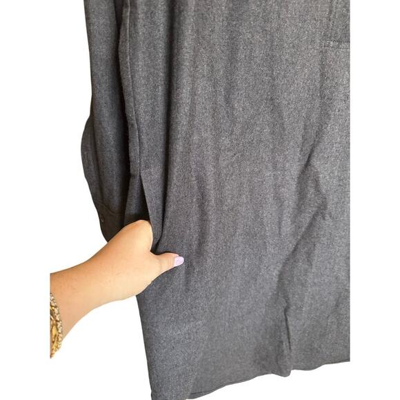 Madewell NWOT Flannel Latitude Shirt Dress Shift Wool Charcoal Grey Size Medium - Picture 5 of 11
